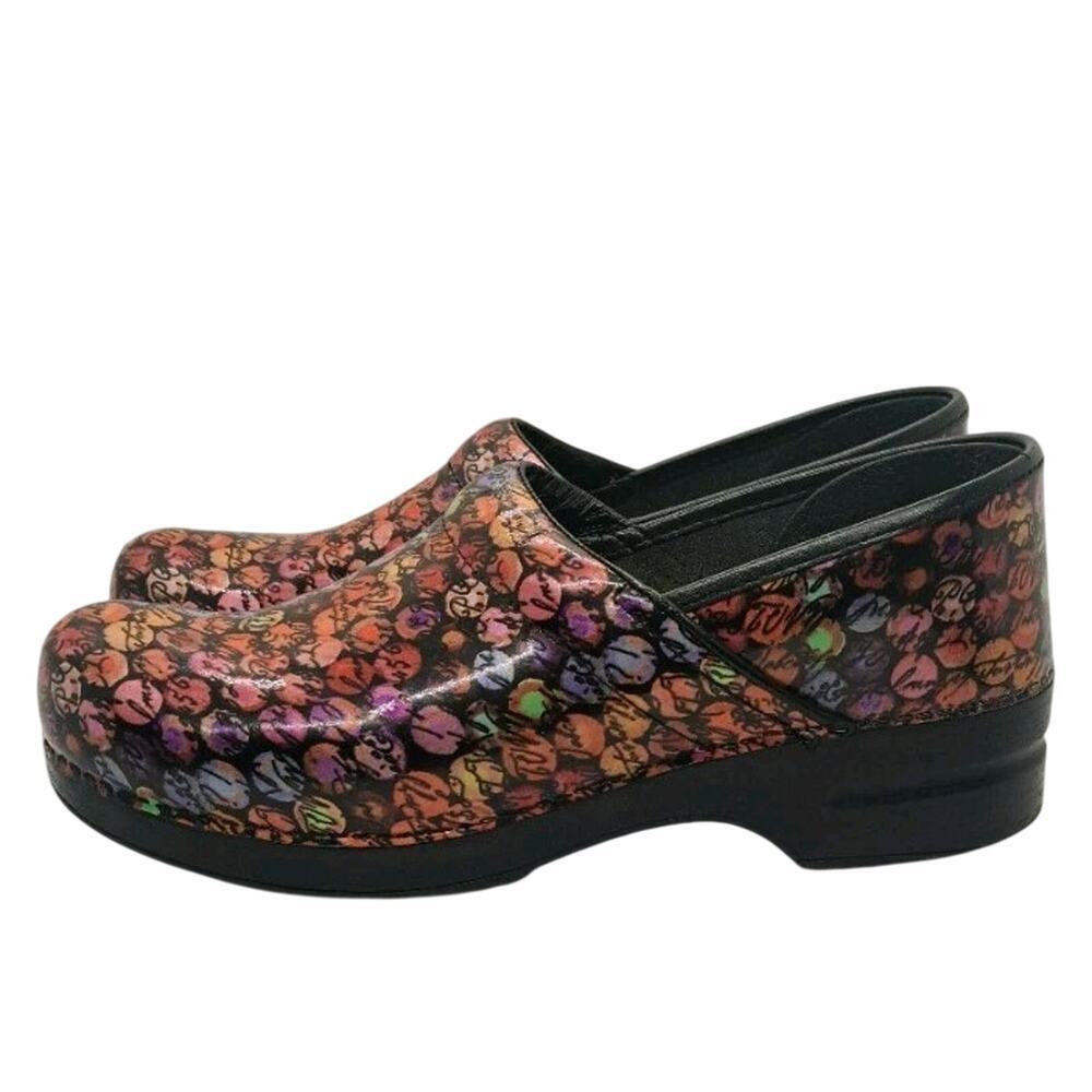 Dansko Women's Clogs Viola Dot Script Rainbow 42/… - image 4